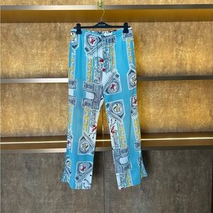 🚩steal authentic Louis Vuitton Blue Graphic Print Men’s Pants